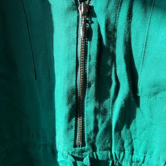 Green Babydoll Stretch Challis Zip Front Torrid Tunic Casual Top 0 (L) #1861 - Picture 6 of 10